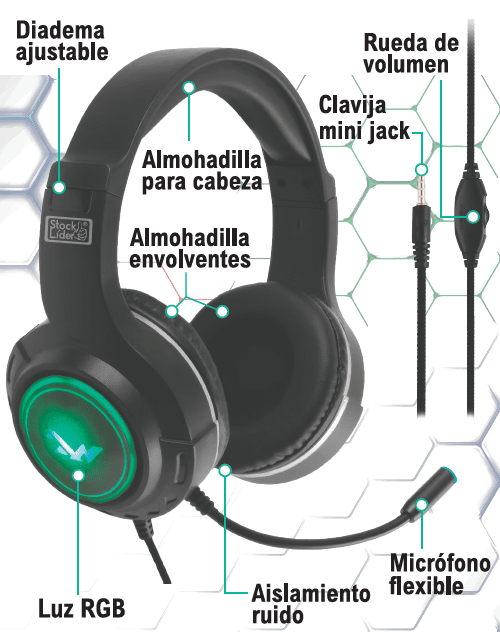 Auriculares gaming con luz RGB - Astihl - quality
