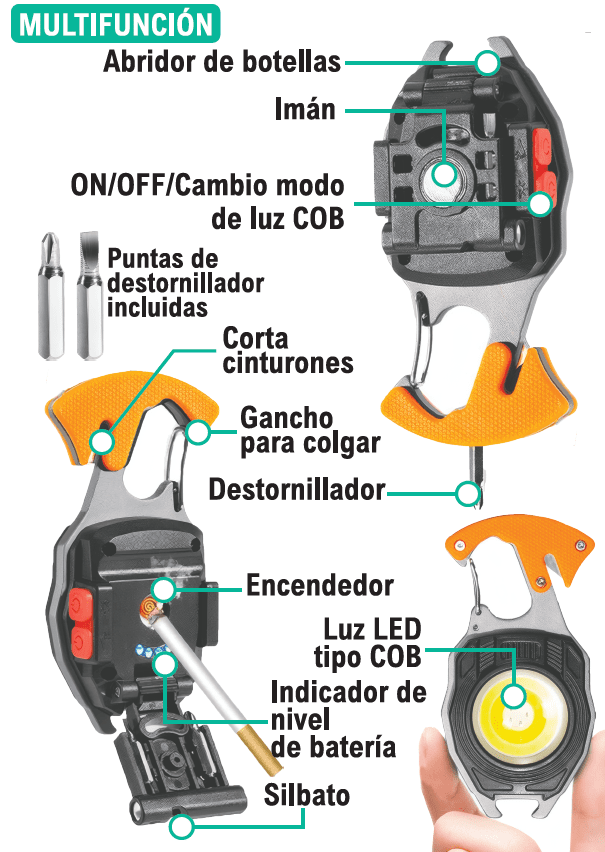Mini lámpara llavero multifunción - Astihl - quality