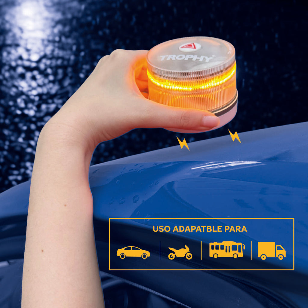 Pack 2 Piezas De Balizas Luces Emergencia V16 Homologada DGT con Geolocalización Baliza Coche Conectada DGT 3.0