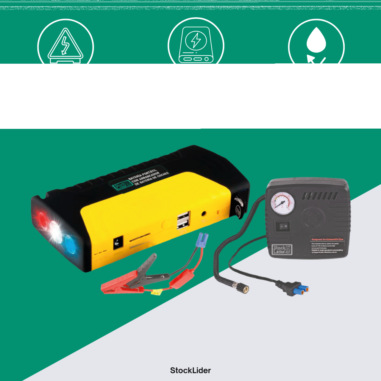 Arrancador para coches con compresor de aire