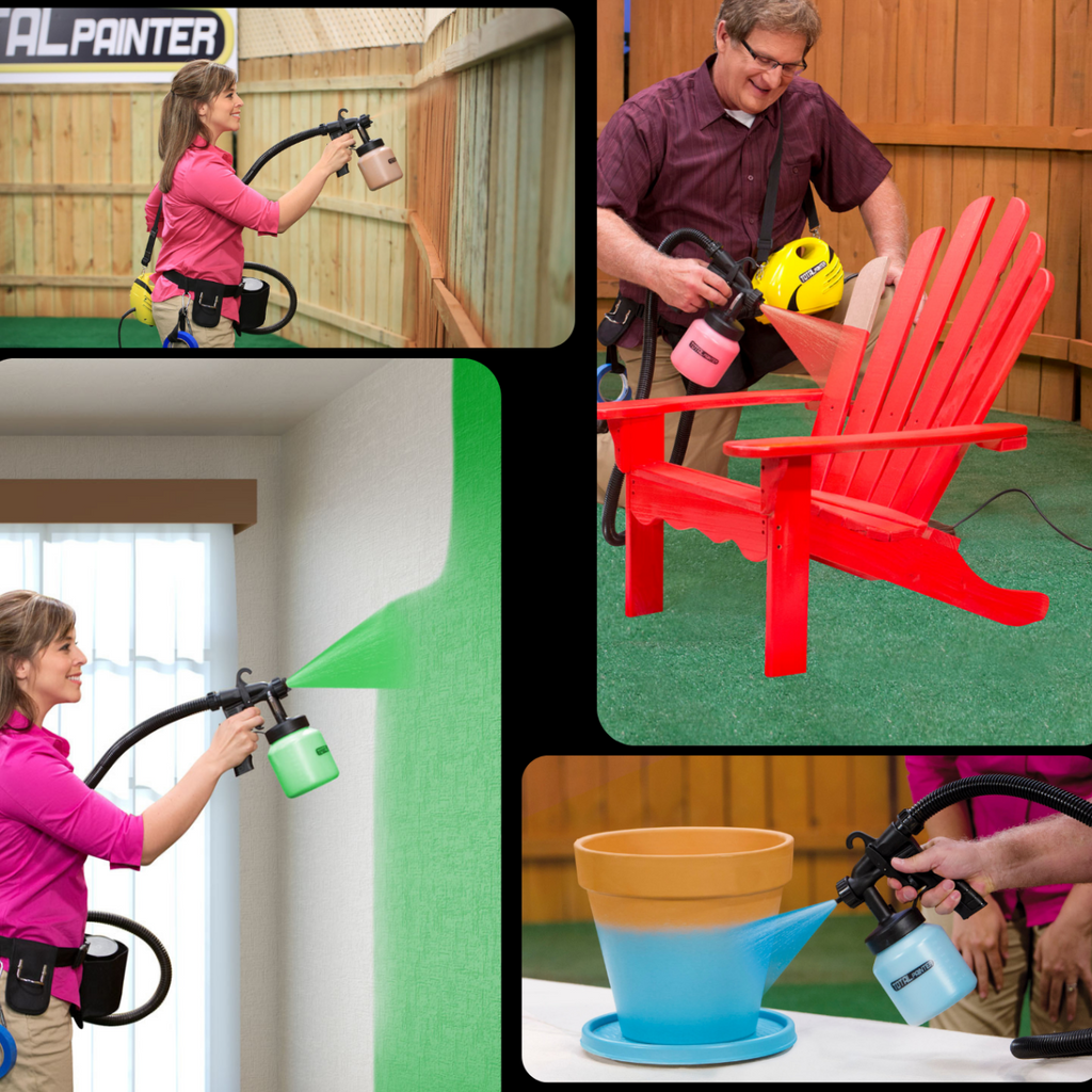 Pistola eléctrica pulverizadora de pintura con acabado profesional