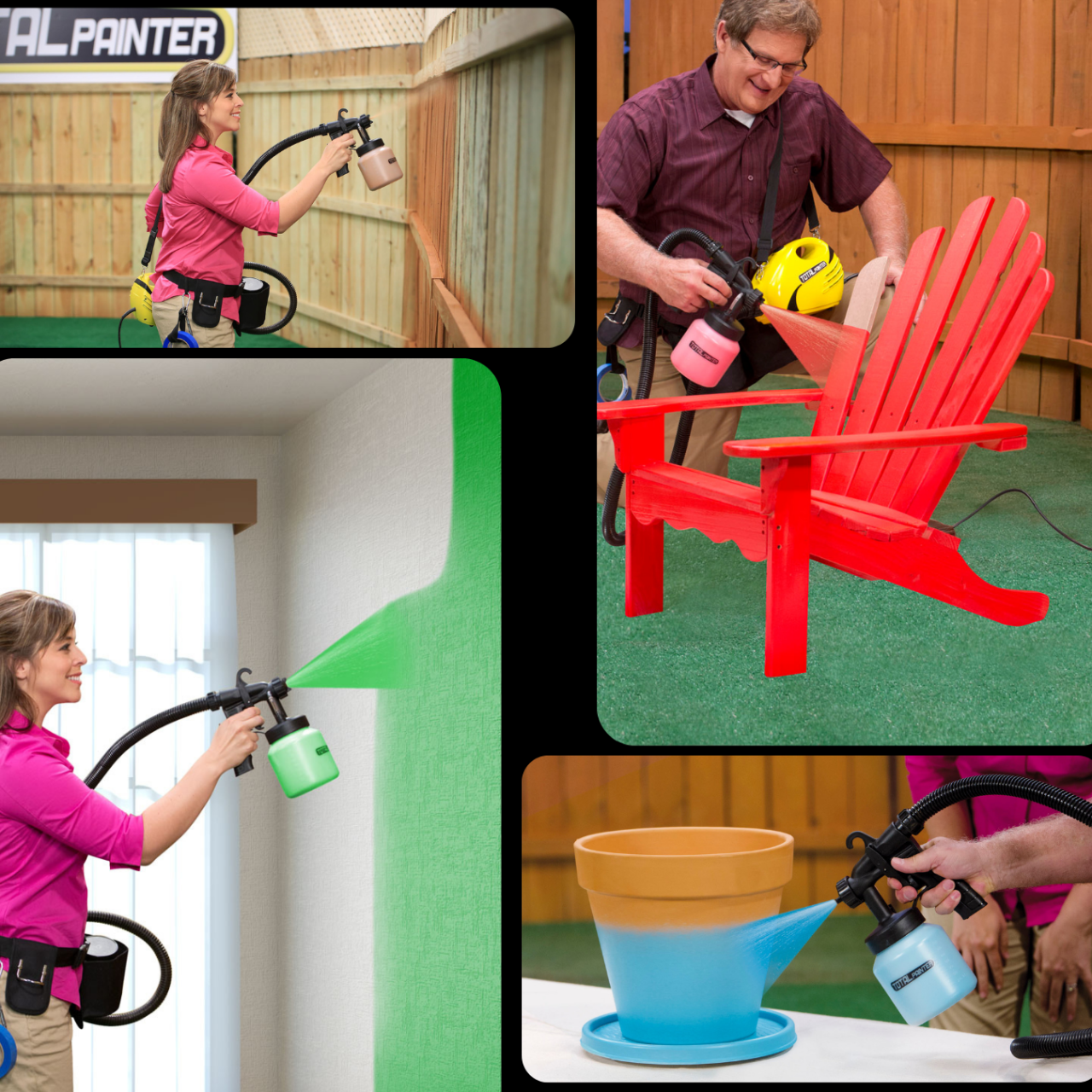 Pistola eléctrica pulverizadora de pintura con acabado profesional