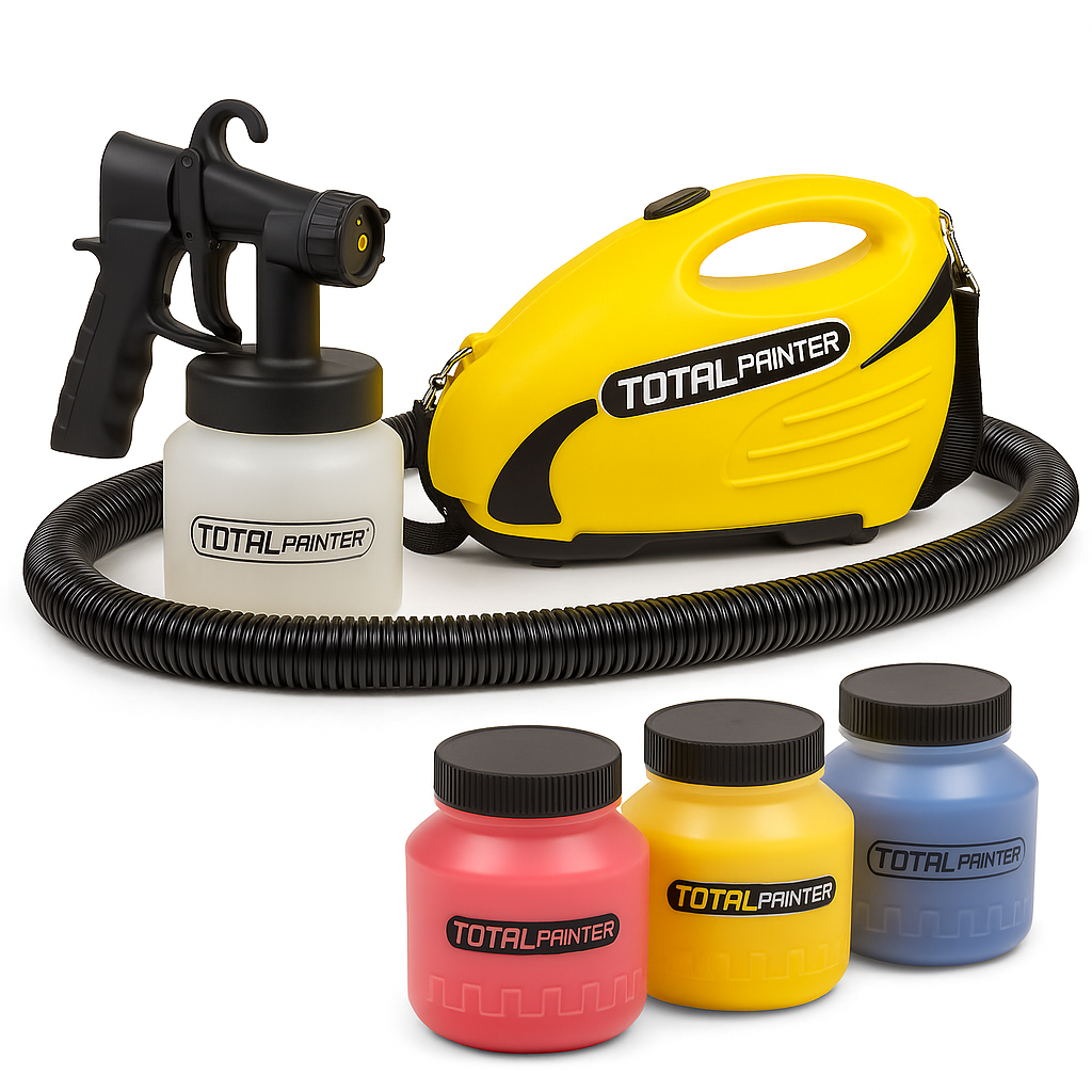 Pistola eléctrica pulverizadora de pintura con acabado profesional