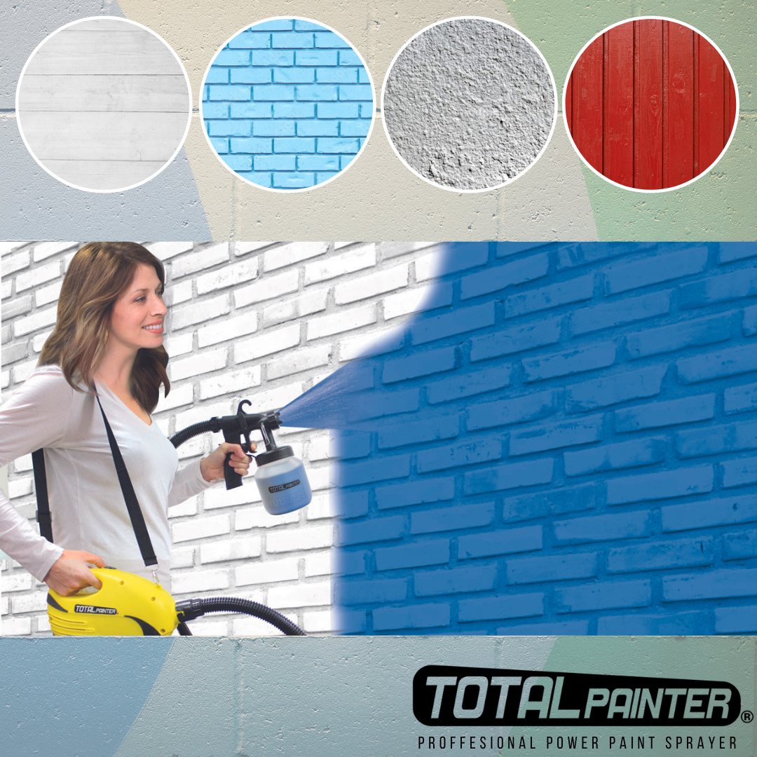 Pistola eléctrica pulverizadora de pintura con acabado profesional