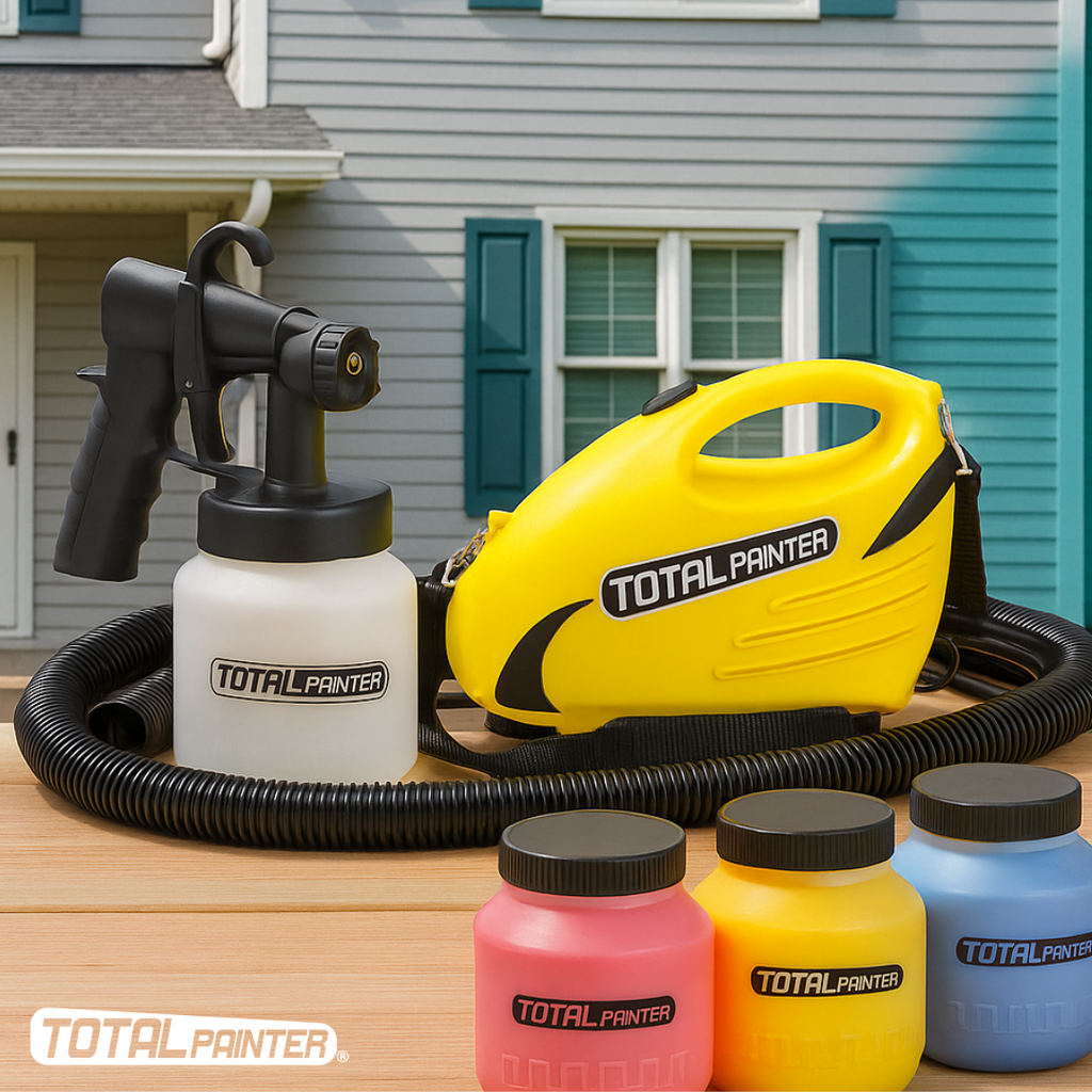 Pistola eléctrica pulverizadora de pintura con acabado profesional