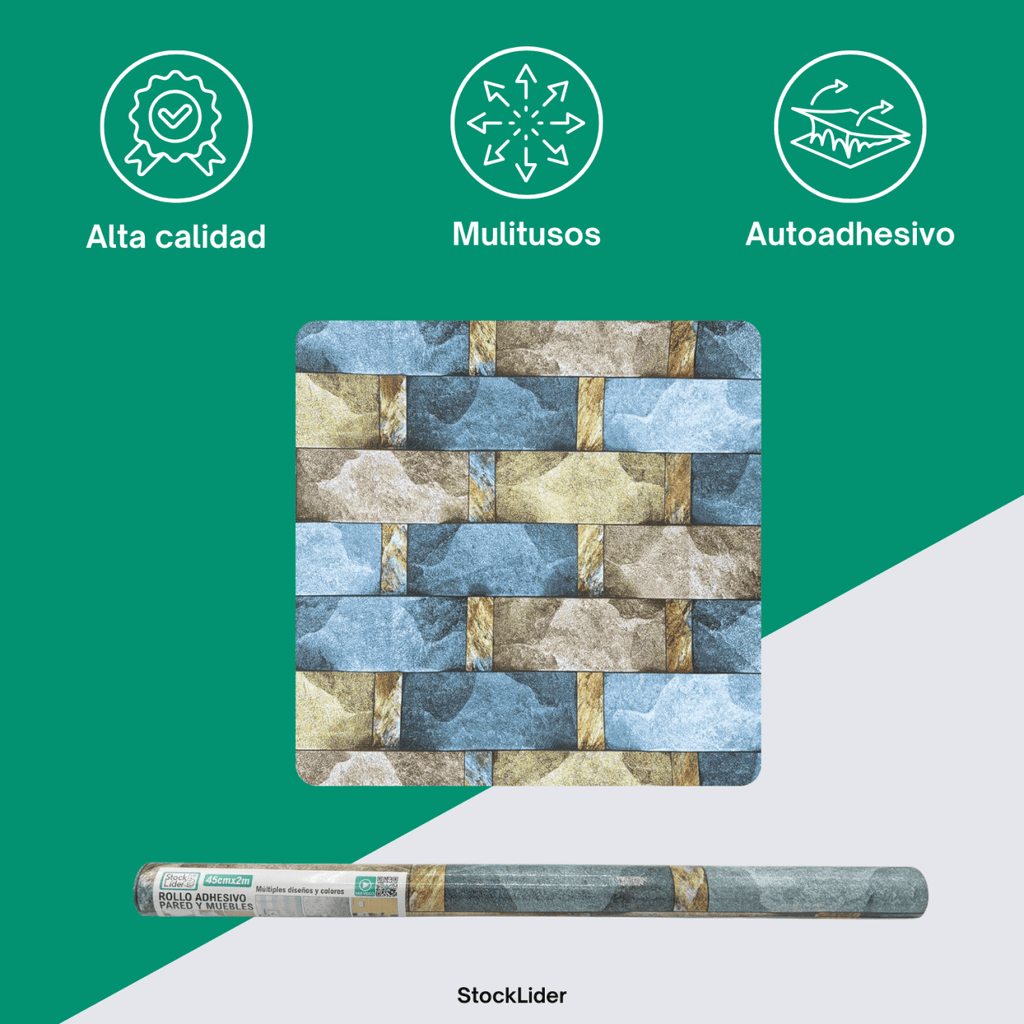 Rollo adhesivo pared y muebles 45cm x 2m - Astihl - quality