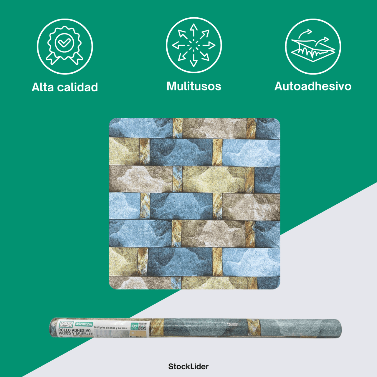 Rollo adhesivo pared y muebles 45cm x 2m - Astihl - quality