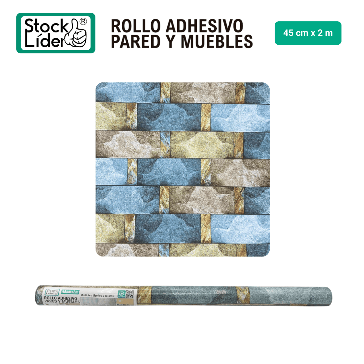 Rollo adhesivo pared y muebles 45cm x 2m - Astihl - quality
