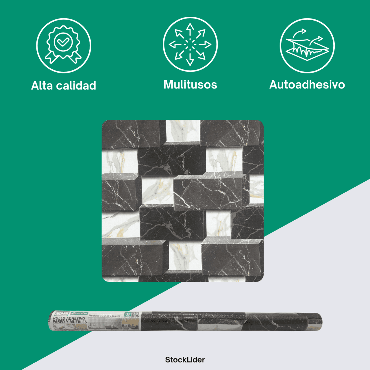 Rollo adhesivo pared y muebles 45cm x 2m - Astihl - quality