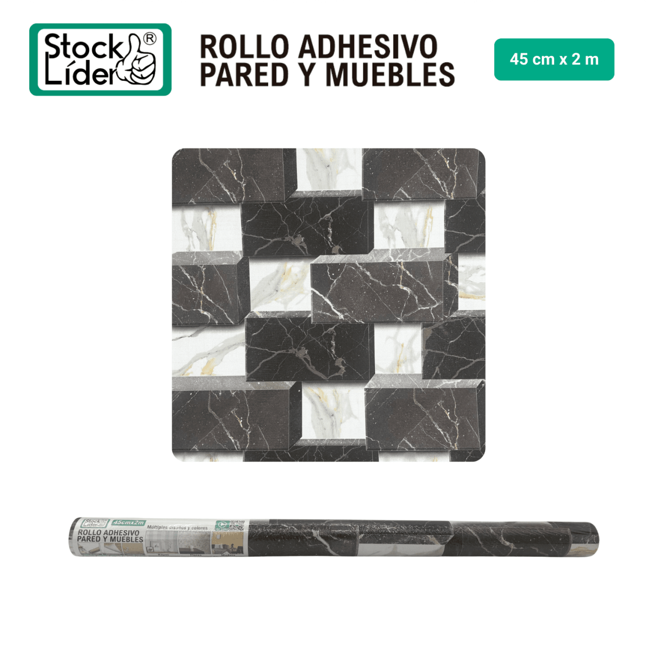 Rollo adhesivo pared y muebles 45cm x 2m - Astihl - quality
